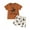 Beige, variant on Toddler Boy Western Shorts Set 6 12 18 24 Months 3 Years Letter Print Short Sleeve T-Shirt with Horse Pattern Shorts 2Pcs Outfit