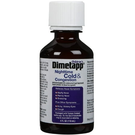 Dimetapp Children's Cold & Allergy Congestion-Fighting Formula, Grape Syrup, 4 oz