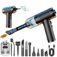 thumbnail image 1 of Aspiradora de Mano & Plumero de Aire, 2en1 Aspiradora Inalámbrica de 3 Velocidades con Batería Recargable de 6000mAh, 50000RPM Aire Comprimido con Luz LED, Para Limpiar Computadora,Coche,Hogar,Oficina, 1 of 5