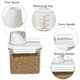 thumbnail image 3 of Off white Contenedor de comida para mascotas, contenedor de comida para gatos con hebillas de sellado estilo hermético de plástico transparente 1, 3 of 4