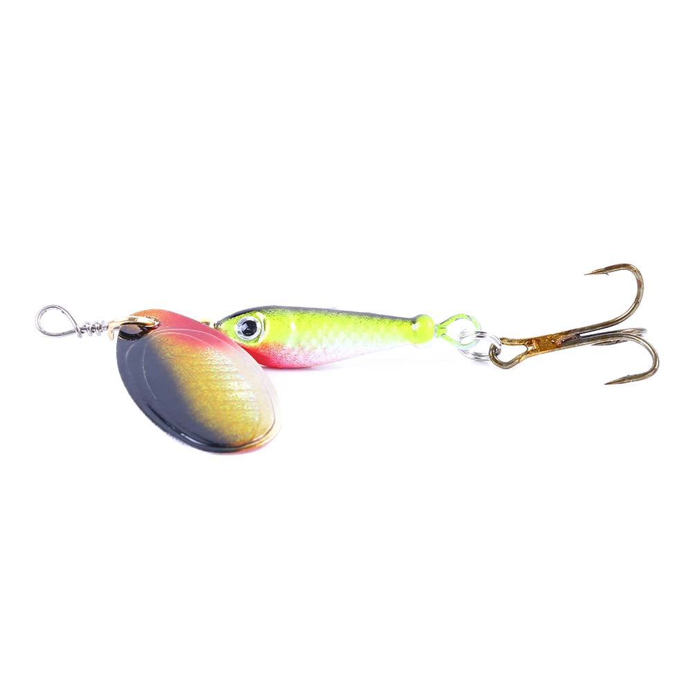 Fishing Lure Spinnerbaits, HENGJIA 10PCS Fishing Lures with Feathered Treble Hooks,Trout Bass Salmon Hard Metal Spinner Baits Kit Rooster Tail Fishing Lures Kits,1/3oz