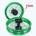 thumbnail image 2 of Applies to Aluminum Alloy Wheel Rims Black Hub 1.85x12 Inch Front & 1.85-12 Inch Rear for KLX CRF Kayo BSE Dirt Pit Bike Motorcycle, 2 of 7