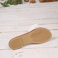 thumbnail image 4 of Wensltd Women's Sandals Summer Fashion Bow Sandals Flat Style Beach Wear Trendy Slippers Outdoor Comfort Beige, 4 of 9