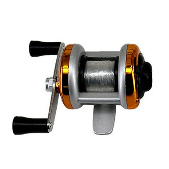 PASILI Mini Ice Fishing Reel - Dual Handle Compact Spool For Winter Angling