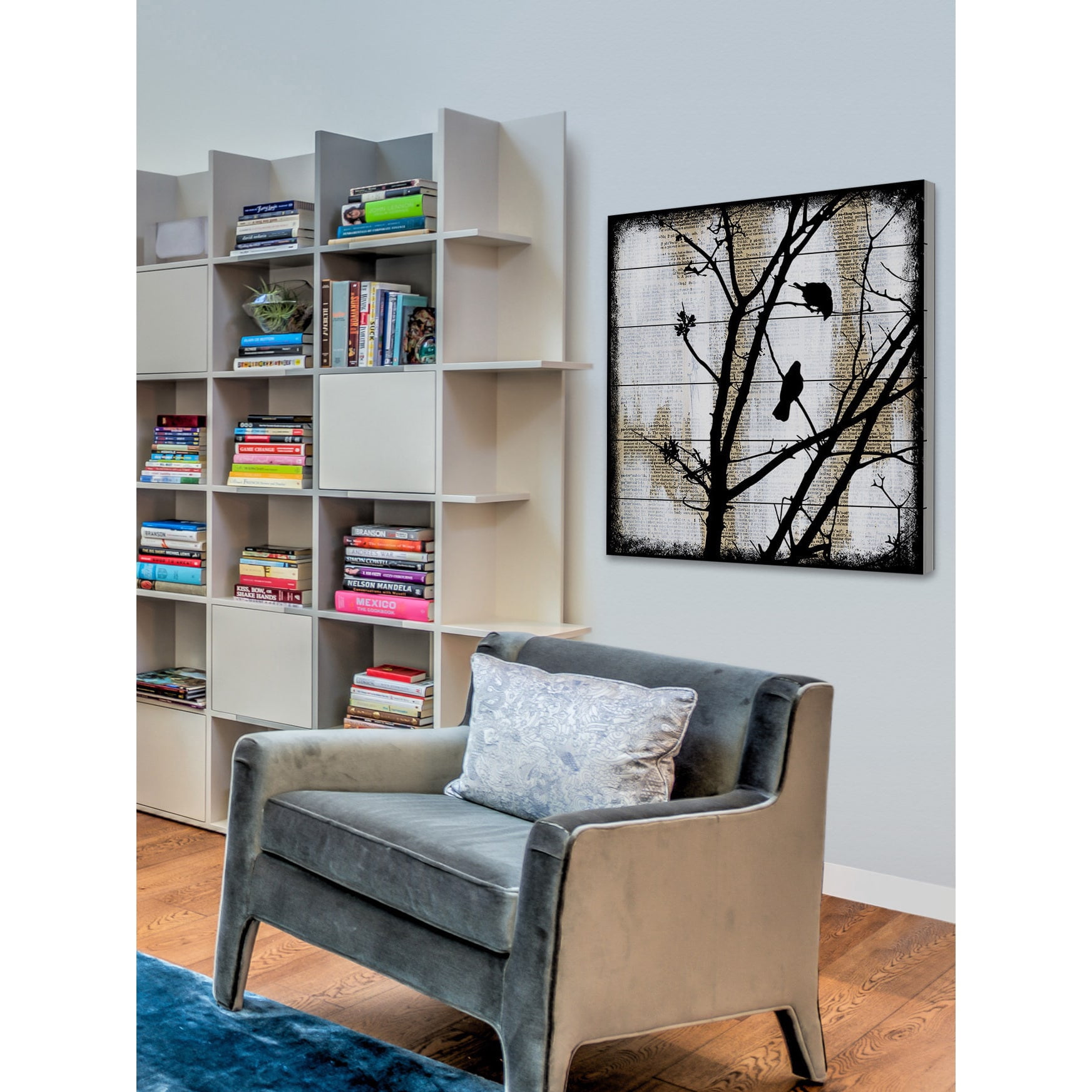 Marmont Hill "Upstairs Neighbor" by Vicki Butler Painting Print on White Wood