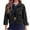 Black, variant on Women Zip Up Utility Coat with Pockets Casual Cropped Jackets