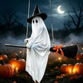 thumbnail image 5 of Large Hanging Flying Halloween Decor, Floating Witch Ornament Outdoor Indoor Decoration Prop, Halloween Yard Decor for Porch Tree Doorway Party, 5 of 8