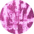 thumbnail image 1 of Ahgly Company Indoor Round Abstract Pink Modern Area Rugs, 3' Round, 1 of 4