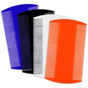ACDANC 4 Pcs Lice Combs Double Sided Fine Tooth Comb Lice Comb for Dandruff Removal Thick Hair Tooth Head Nit Hair Combs for Adults Kids and Pet’S Remove Head Lice Nits Fleas(4 Colors)