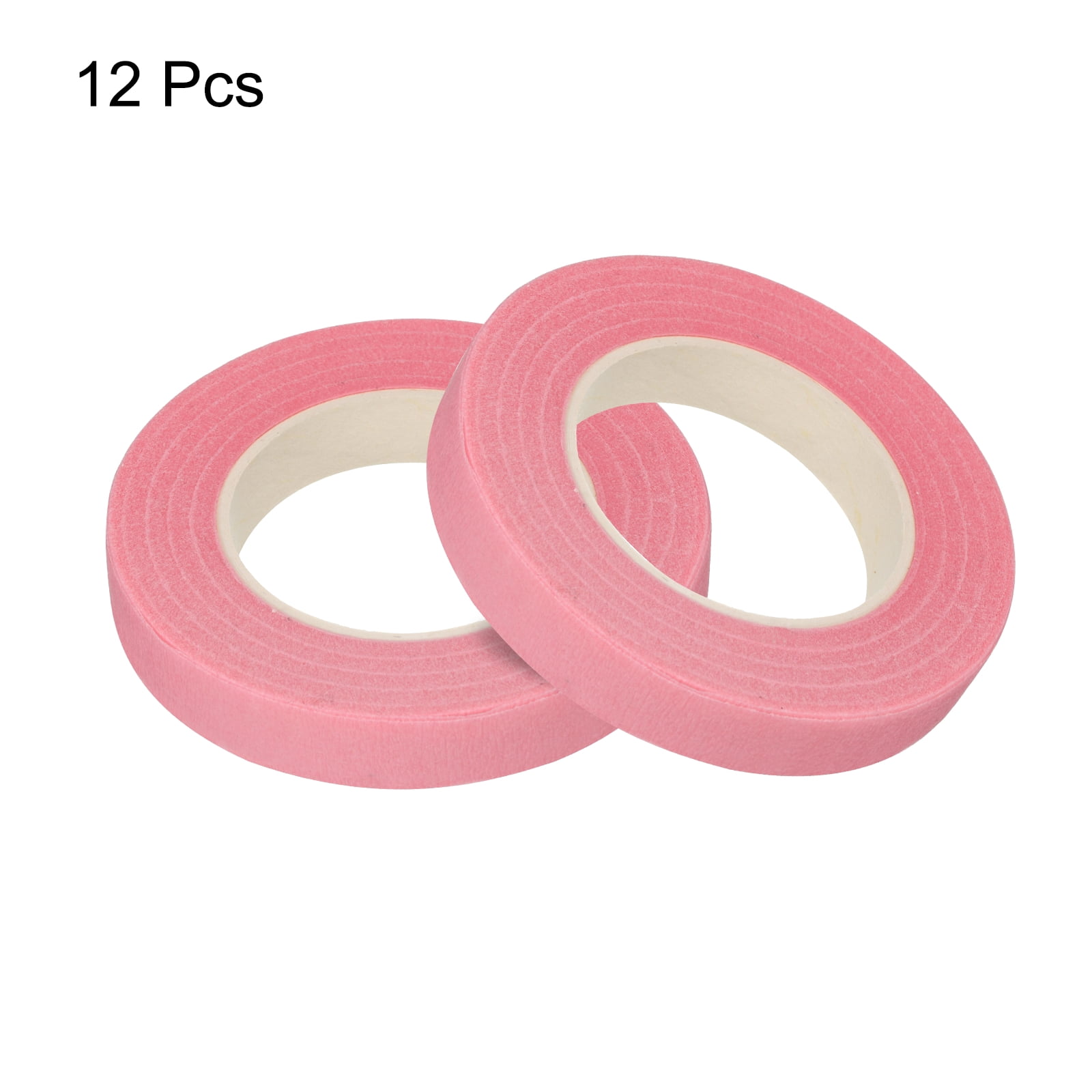Uxcell Floral Stem Wrap Tape Floral Tape for Bouquet Crafts Wedding Arrangement Pack of 12,Pink