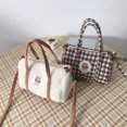 thumbnail image 1 of Bear Women Mini Boston Bag Woolen Corduroy Shoulder Bag Small Handbag Plush Crossbody Bags Cloth Zipper Purse For Girls heqiyong LED, 1 of 2