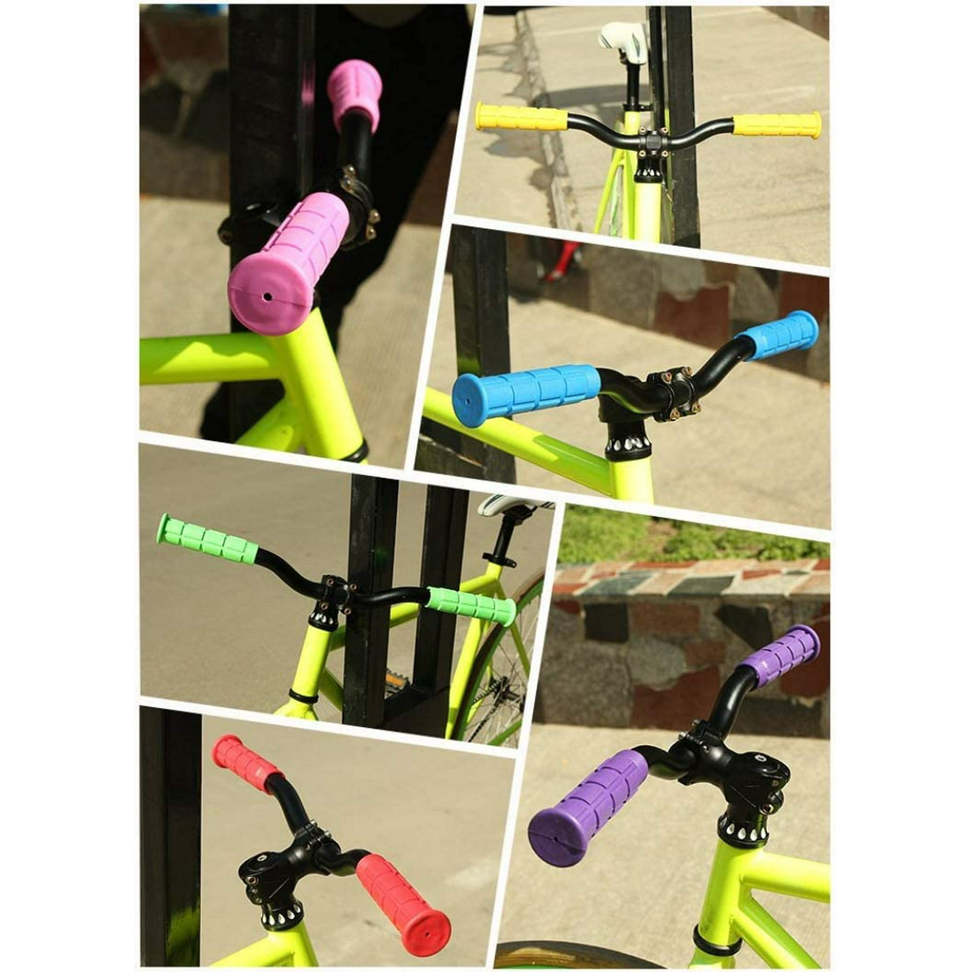 Tiny Land Bike Handlebar Grips Non Slip Rubber Mountain Bicycle Handlebar Mtb Bike Handle Grips White