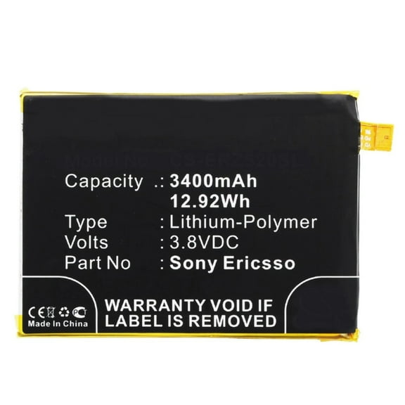Batteries N Accessories BNA-WB-P3656 Cell Phone Battery - Li-Pol, 3.8V, 3400 mAh, Ultra High Capacity Battery - Replacement for Sony Ericsson SonyEricsso Battery