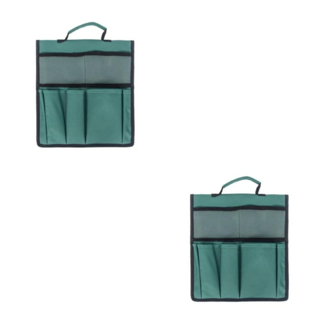 Thinsony Convenient Stool Pouch With Multiple Pockets For Garden Tools Foldable Garden Kneeler Tool Bag Outdoor Seat Tool Bag Dark green 2Set