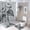 Floral 2, variant on Bathroom Rugs Sets 4 Piece with Shower Curtain, Floral Pattern Printed on Bathroom Decor Sets with Shower Curtains and Rugs, Great for Master Bath Beach House Modern Home, 72 x 72 inches