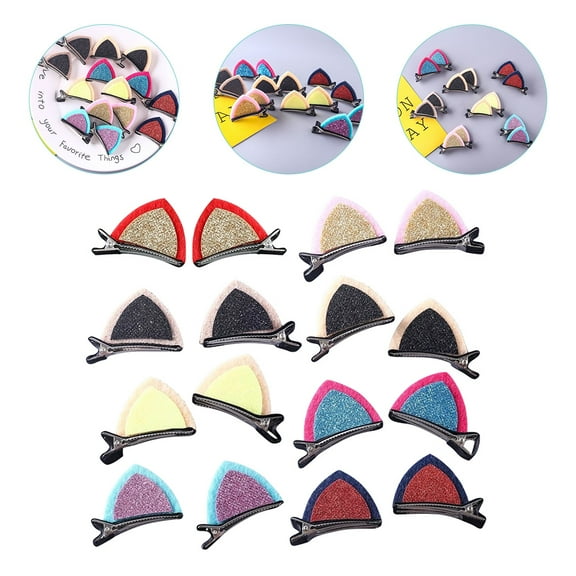 LOLIPPYY 32pcs Cat Ear Hair Clips Set for Women and Girls, Cute Hair Accessories for Everyday Styling