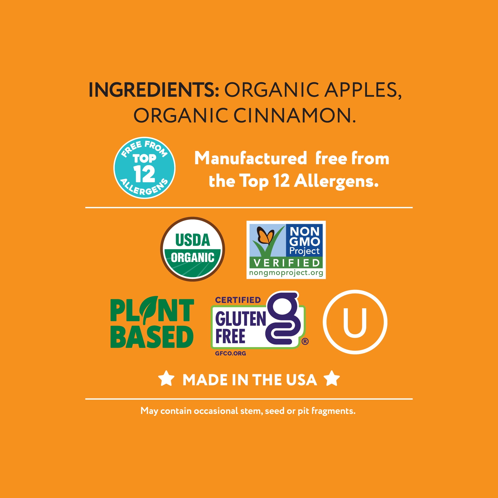 (6 pack) That's It. Crispy, Gluten-Free, Organic Apple + Cinnamon Crunchables, 6 Count