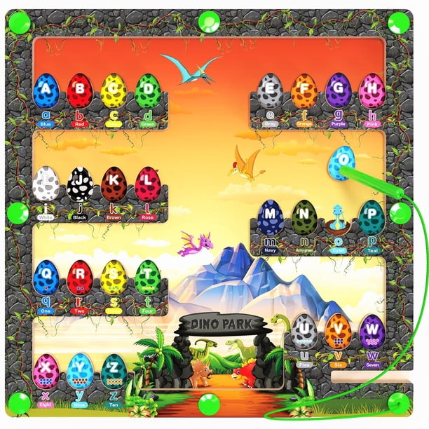 Juguete Montessori Magnetic Alphabet Maze DUKVSG para niños de 3 a 5 años