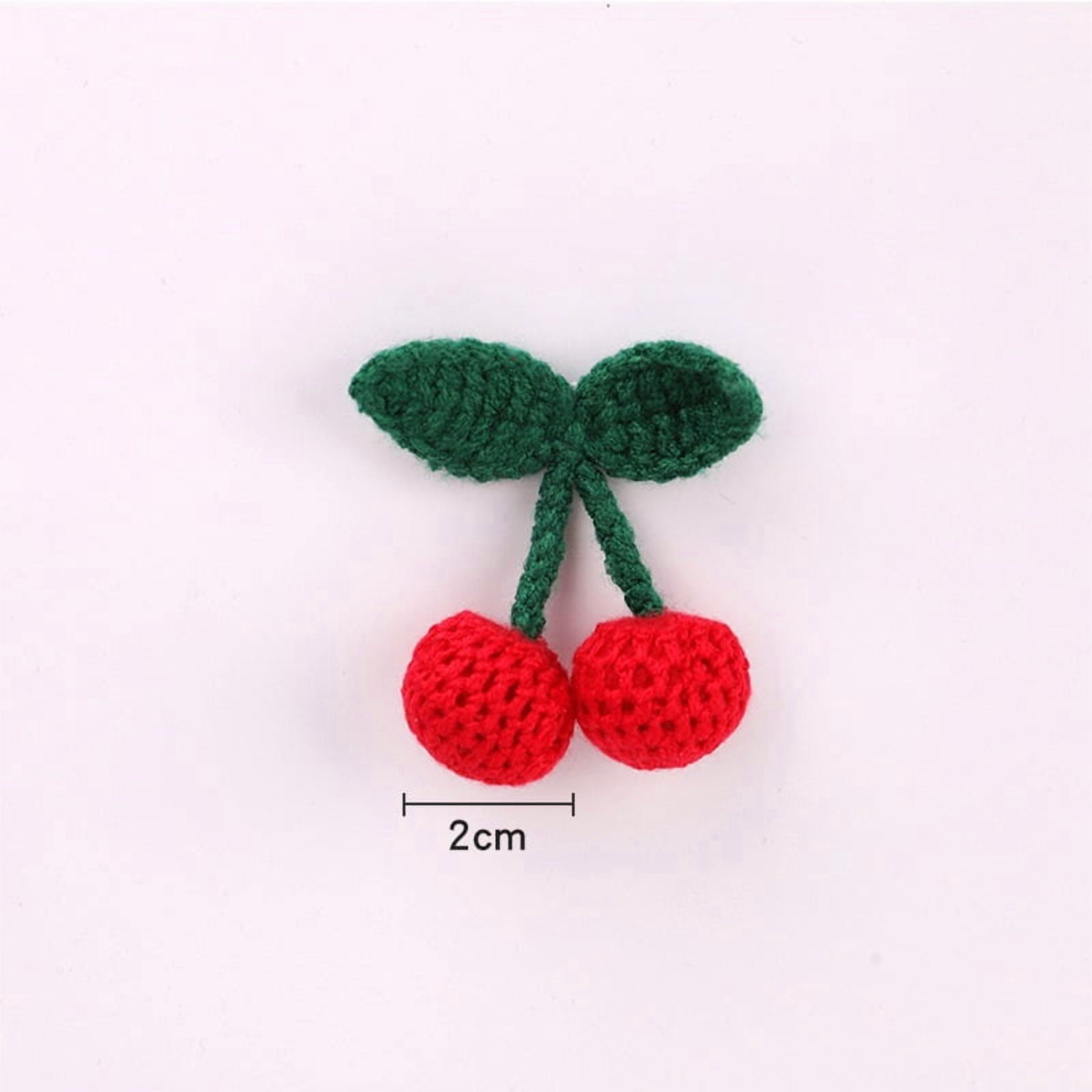 12 packs of DIY hair accessories, braided wool hand hooks, cherry cloth patches, clothing bag decoration, clothing accessories, embroidered cloth patches