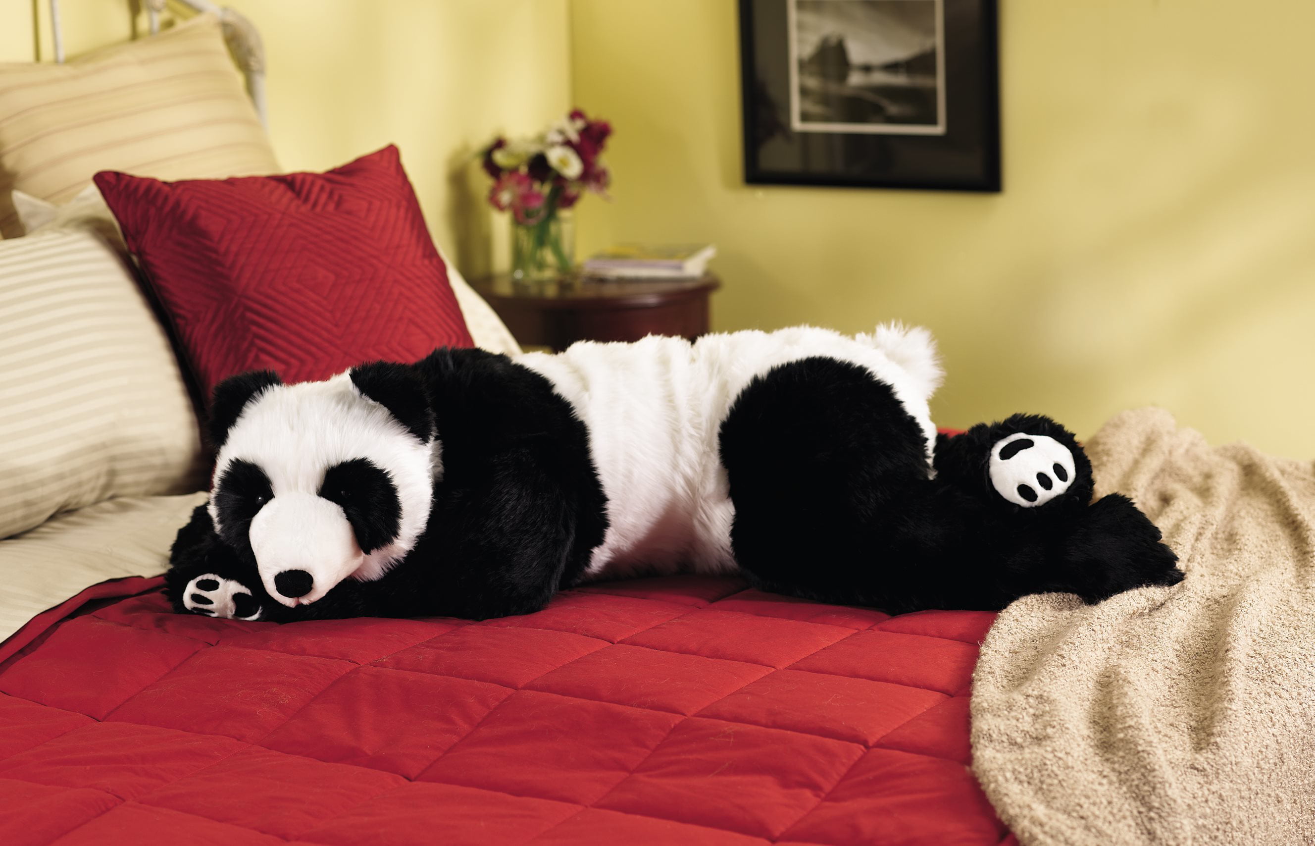 Panda Bear 48L Super-Soft Big Bear Hug Body Pillow with Realistic Accents 