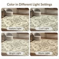 thumbnail image 7 of ODIKA Beige Transitional Dining Interlocking Neutral Cream Textured for Room, Under Table, Home Office, Non-Slip Chair-Friendly, 7 of 7