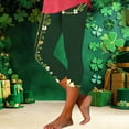 thumbnail image 1 of TaTaai Women St. Patrick's Day Allover Print High Waist Capri Leggings Skinny Stretchy Breathable Non See-through Machine Washable Holiday Party Sports Casual Wear Gift, 1 of 5