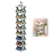 thumbnail image 4 of Zapatero de 9 niveles para entrada, organizador vertical de zapatos de plástico, ahorra espacio, estante de almacenamiento de zapatos independiente, armario, pasillo (verde), 4 of 8