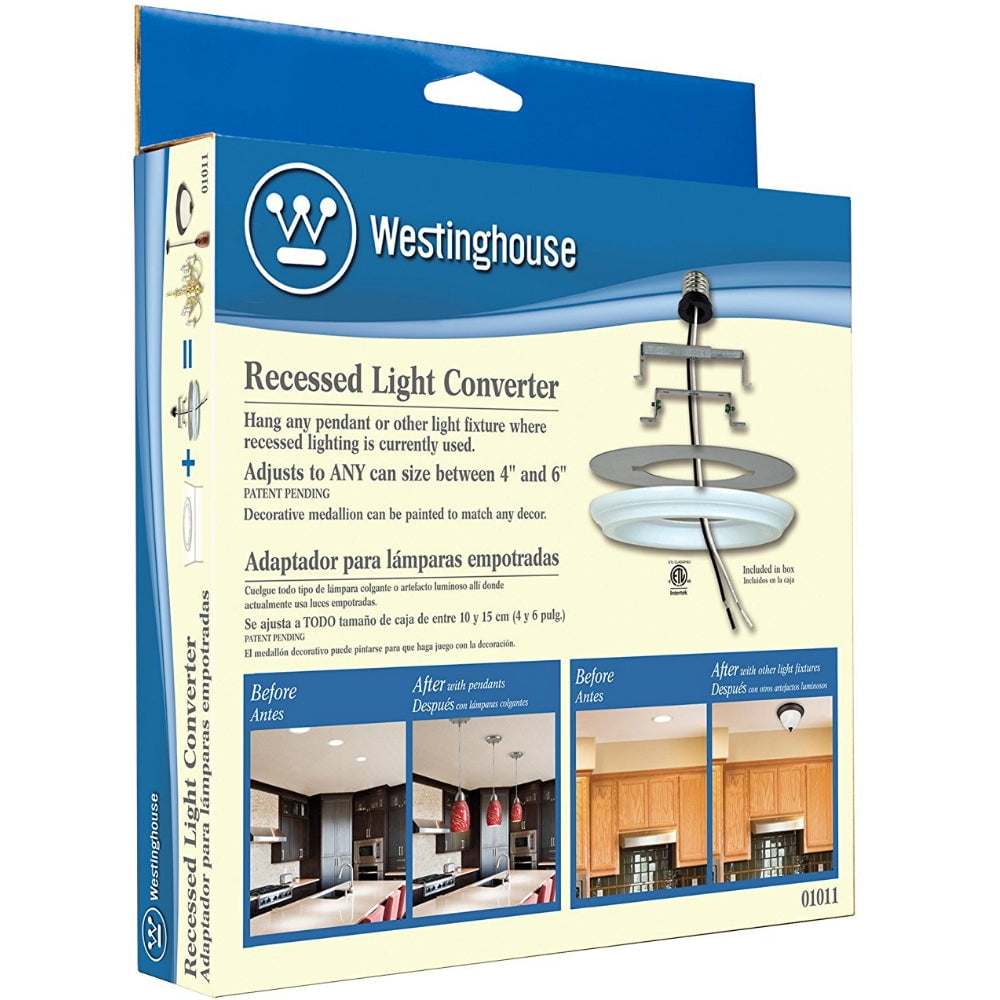 Westinghouse 01011 Recessed Can Light Converter, White Finish
