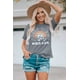 thumbnail image 2 of ABPHQTO Camiseta de manga corta con estampado gráfico de monte WILD LIFE gris para mujer, 2 of 5