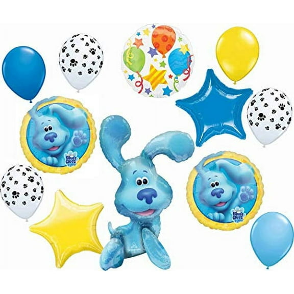 Blue's Clues Party Supplies Blue Dog Birthday Balloon Bouquet Decorations