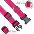 thumbnail image 3 of Reflective Dog Collar Strap, Adjustable Nylon Pet Safety Collar, Pet Leash,Black，M, 3 of 4