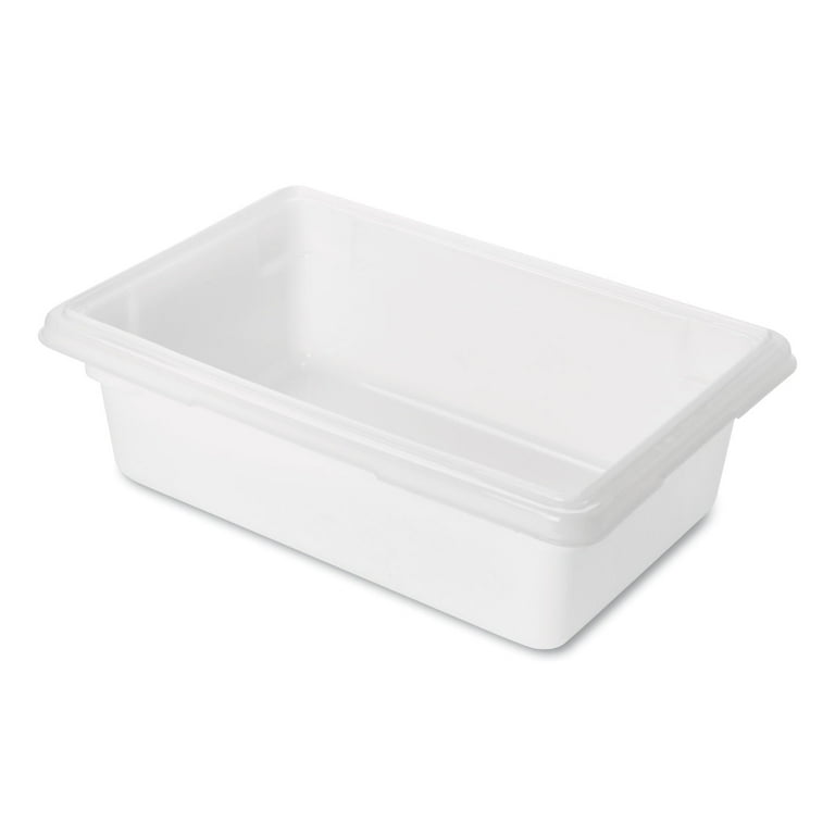Food/Tote Boxes, 2 gal, 18 x 12 x 3.5, White, Plastic Food/Tote Boxes, 2 gal, 18 x 12 x 3.5, White, Plastic