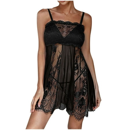 

Women Exotic Lingerie Thong Transparent Underwear Outfits Lace Pajamas Couples Spring Summer Casual Sexy Club Party Vacation Sleepwear Nightwear Gifts To Lovers