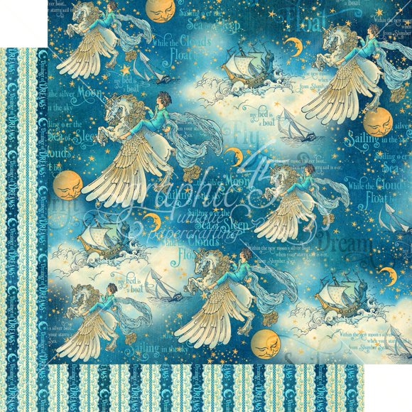 Dreamland Double-Sided Cardstock 12"X12"-Unicorn Fantasy