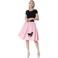 thumbnail image 2 of Jupe Caniche Rétro Taille Haute Plissée pour Femmes des Années 50, 2 of 5