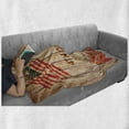 thumbnail image 6 of 4th of July Soft Flannel Fleece Throw Blanket, Wooden Planks Background with United States Flag Design and Colorful Banner, Cozy Plush for Indoor and Outdoor Use, 50" x 70", Multicolor, by Ambesonne, 6 of 6