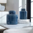 thumbnail image 4 of Uttermost Saniya 2-Piece Coastal Ceramic Container Set in Sapphire Blue, 4 of 4