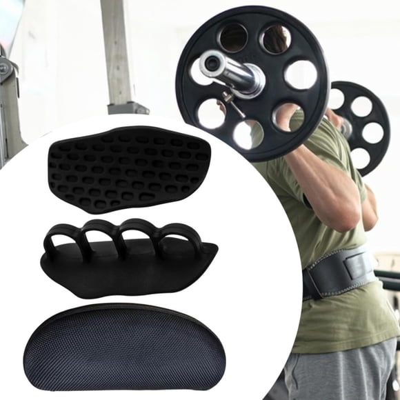 1 par de pesas de elevación de peso almohadillas de agarre de silicona potenciadores para hombres empuñaduras de gimnasia para calistenia ejercicio de Oscuro
