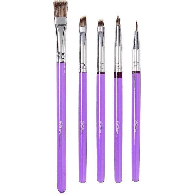 Herramientas para decorar pasteles Wilton, juego de brochas de 5 piezas