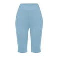 thumbnail image 6 of BXINGOHAI Women Capris Pants Quick Dry Beach Swimming Pants with Pockets Light Blue XL, 6 of 8