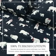 thumbnail image 2 of Great Bay Home Christmas Flannel Sheet Set - 100% Turkish Cotton - Double Brushed - Full, Navy Polar Bears, 2 of 6