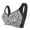 Black, variant on Fsqjgq Front Closure Bras for Women Plus Size Middle Aged Elderly Leopard Bralettes Comfort Lightly Lined Wireless Bras Gathered Push Up Bra White 44