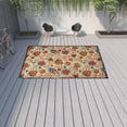 thumbnail image 6 of 10' X 13' Beige Orange And Red Toile Non Skid Indoor Outdoor Area Rug, 6 of 7