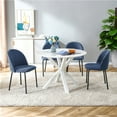 thumbnail image 4 of Noble House Dining chairs(2-pack),Plush Padded Comfort seat,Sturdy Metal Frame,Blue, 4 of 6