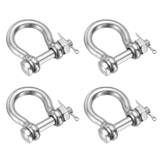 Uxcell 4 Pcs 3/8 Pouces Anneaux en Forme d'Arc en Acier Inoxydable 304 de Qualité Marine