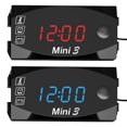thumbnail image 3 of Flmtop 3 in 1 Universal Motorcycle Electronic Clock Thermometer Voltmeter Watch Display, 3 of 9