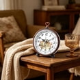 thumbnail image 4 of Vintage Floral Alarm Clock, Silent Non Ticking Small Desk Clock With Handle, For Bedroom, Office And Modern Home Interior Decor, 4 of 6