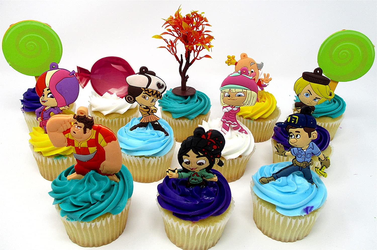 24 WRECK IT RALPH Cupcake Edible Wafer Paper Birthday Cake Decoration Toppers #1 24 WRECK IT RALPH Cupcake Edible Wafer Paper Birthday Cake Decoration Toppers #1