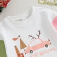 thumbnail image 6 of Mercatoo Girls Infant Toddler Christmas Sweatshirt Letter Car Print Cute Pattern Long Sleeve Crewneck Pullover Clothes, 6 of 8