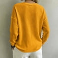 thumbnail image 5 of Waffle Knit Sweatshirt for Women Solid Color Long Sleeve V Neck Loose Fit Pullover Tops for Fall Winter, 5 of 8